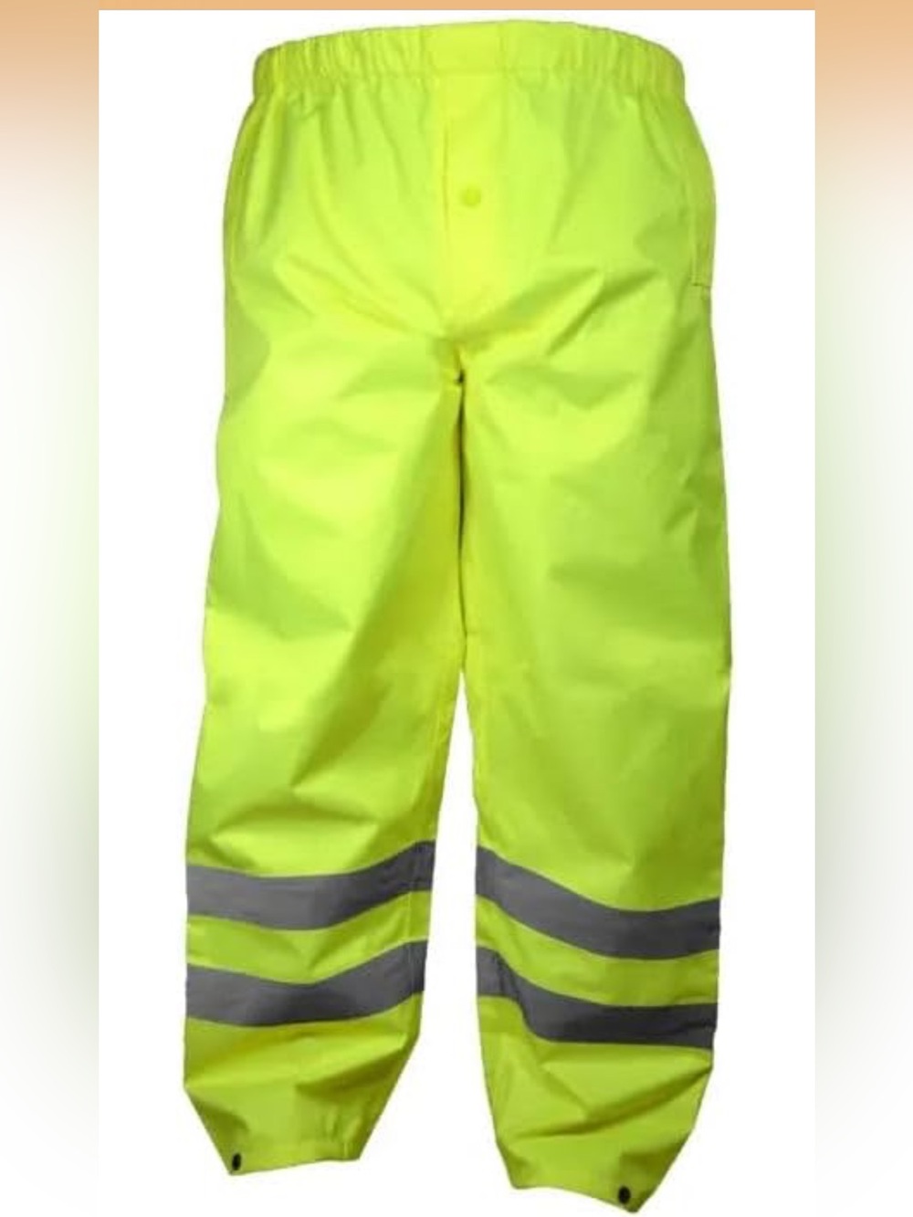 NWT OccuNomix Lightweight Ripstop Rain Pant, Yellow, Small, LUX-RSLTP-YS